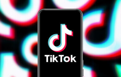 Smartphone with TikTok app