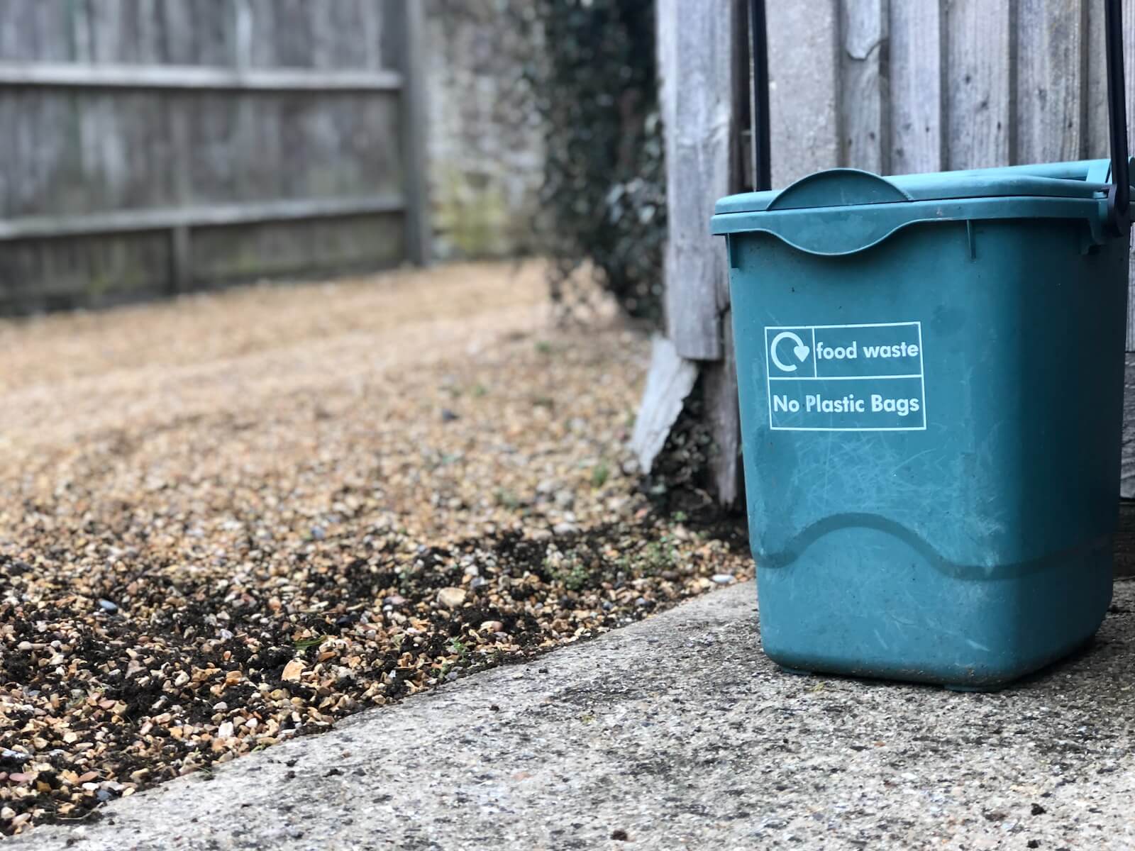 Compost bin outdoors