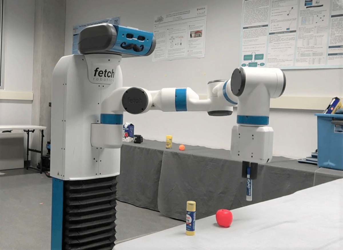 Fetch, the robot used in the research.
