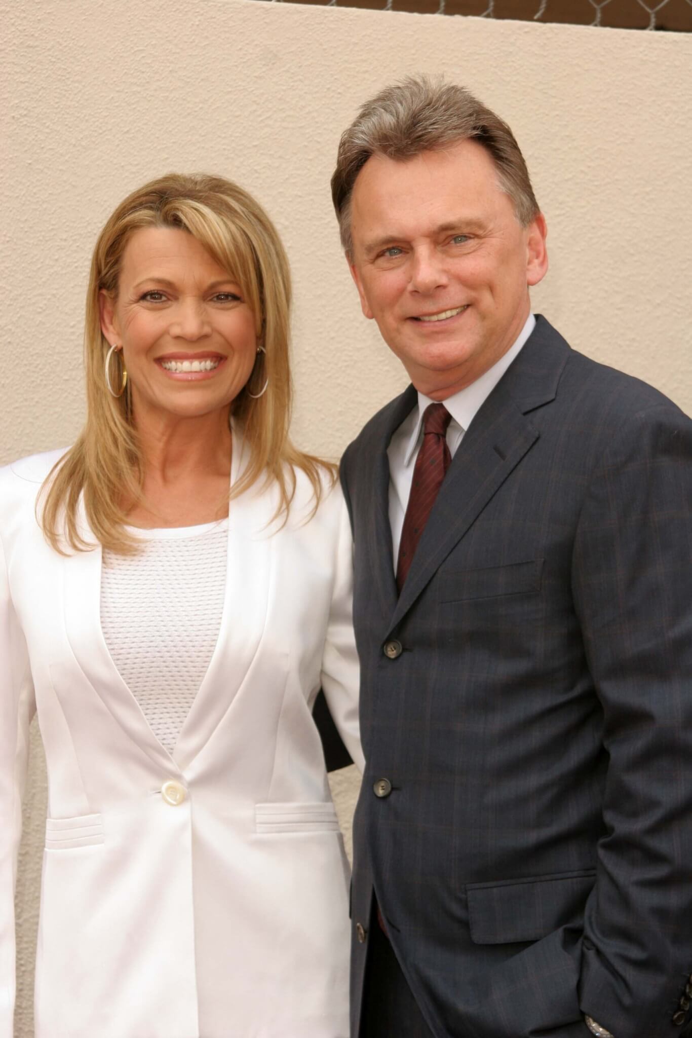 Pat Sajak and Vanna White in 2006 when Vanna was honored with a star on the Hollywood Walk of Fame