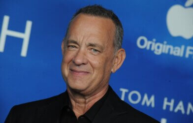 Tom Hanks at the 2021 premiere of "Finch" in West Hollywood