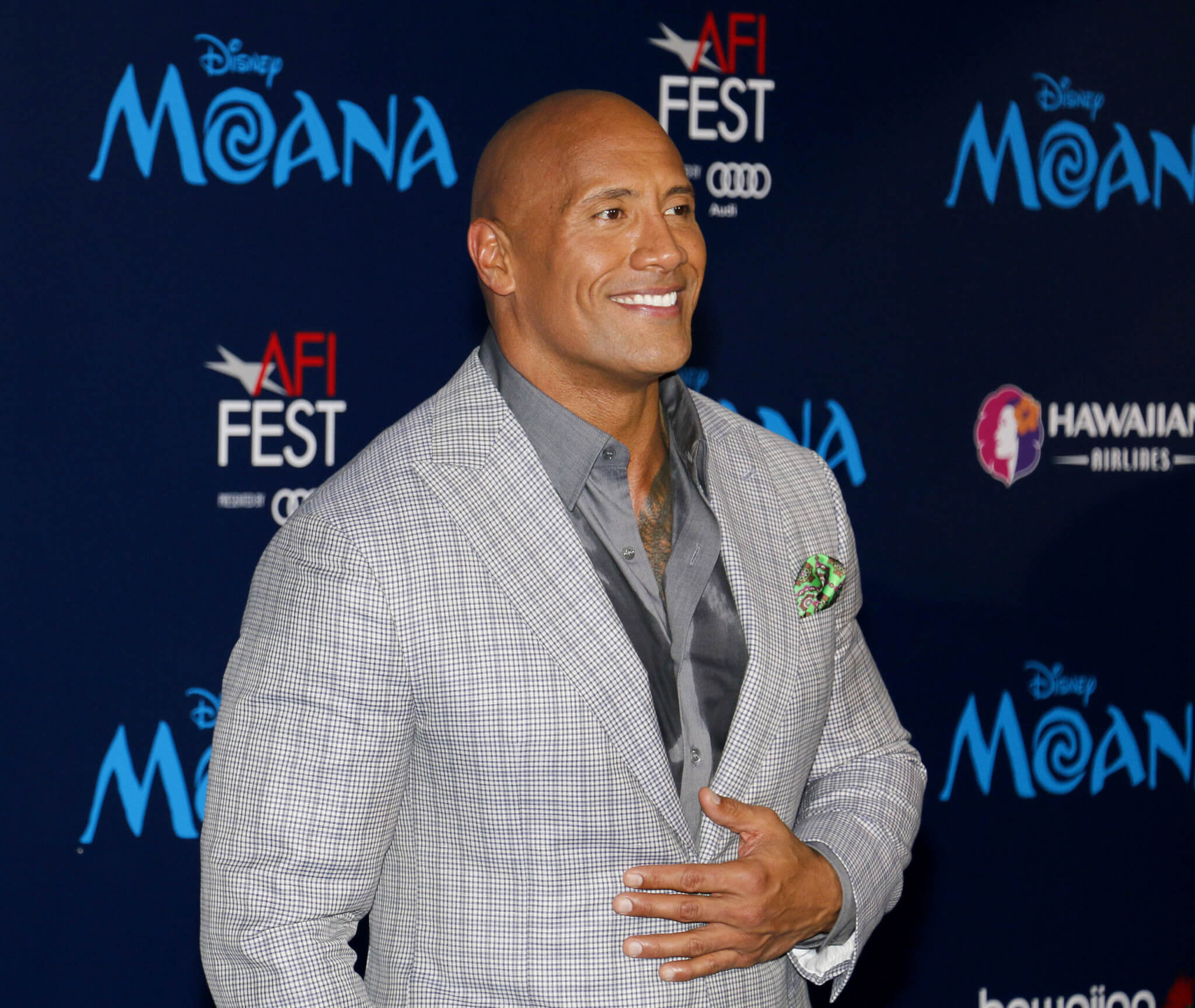 Dwayne Johnson at the AFI FEST 2016 Premiere of "Moana" in 2016