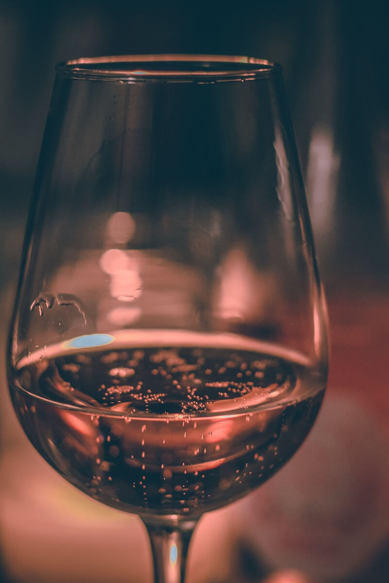 A glass of rosé