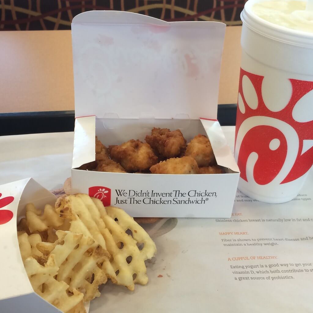 Chick-Fil-A nuggets combo meal