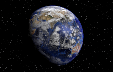 Picture of earth in space