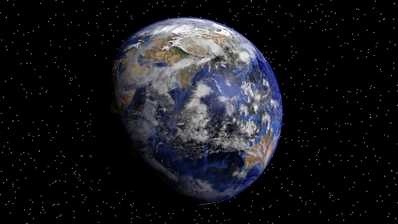 Picture of earth in space