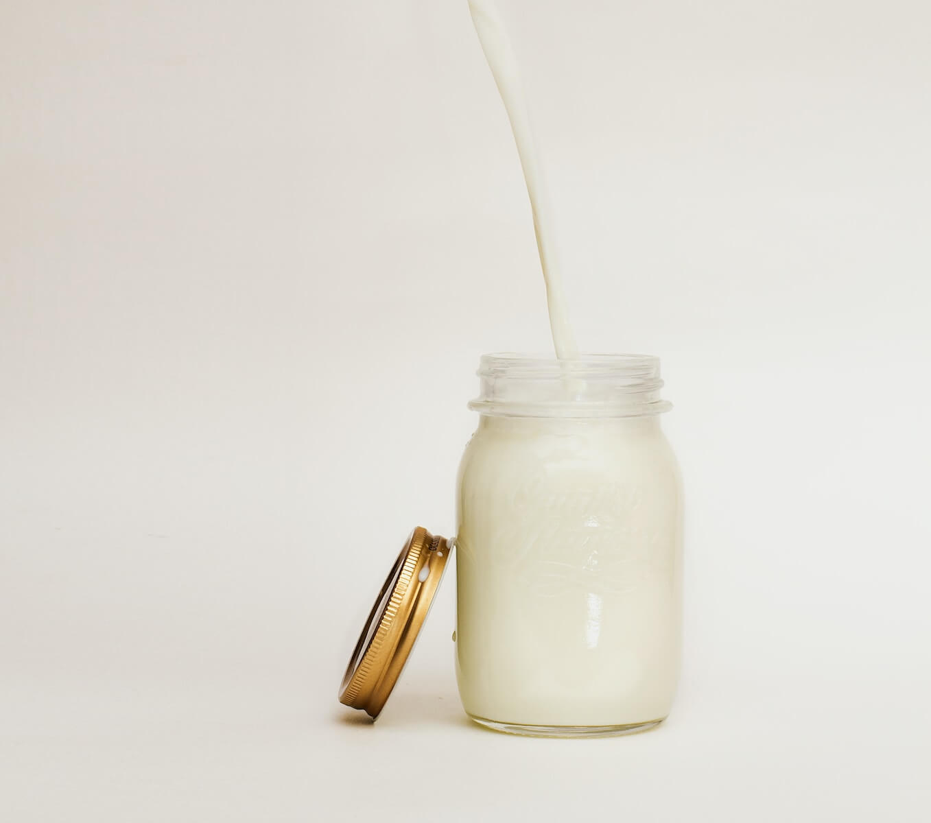 A jar of pea milk