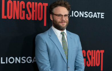 Seth Rogen attends premiere of Long Shot in 2019