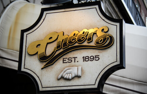 "Cheers" bar sign in Boston