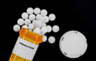 Semaglutide Rx medical pills in plastic Bottle