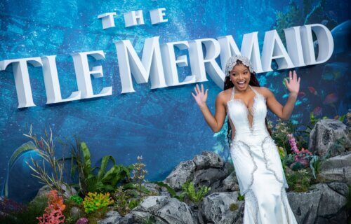 Halle Bailey attends the UK Premiere of "The Little Mermaid"