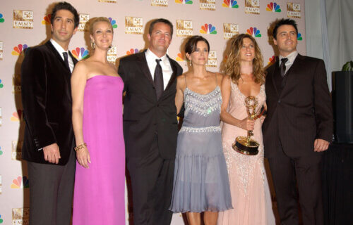 The cast of "Friends" at the 2002 Emmy Awards