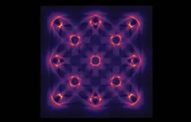 A team of researchers in Sweden have developed open-source, freely available software that will pave the way for new discoveries and accelerate quantum research significantly. The image shows the local density of current-carrying particles in a mesoscopic vortex lattice in a small mesoscopic superconductor. Illustration: Patric Holmwall
