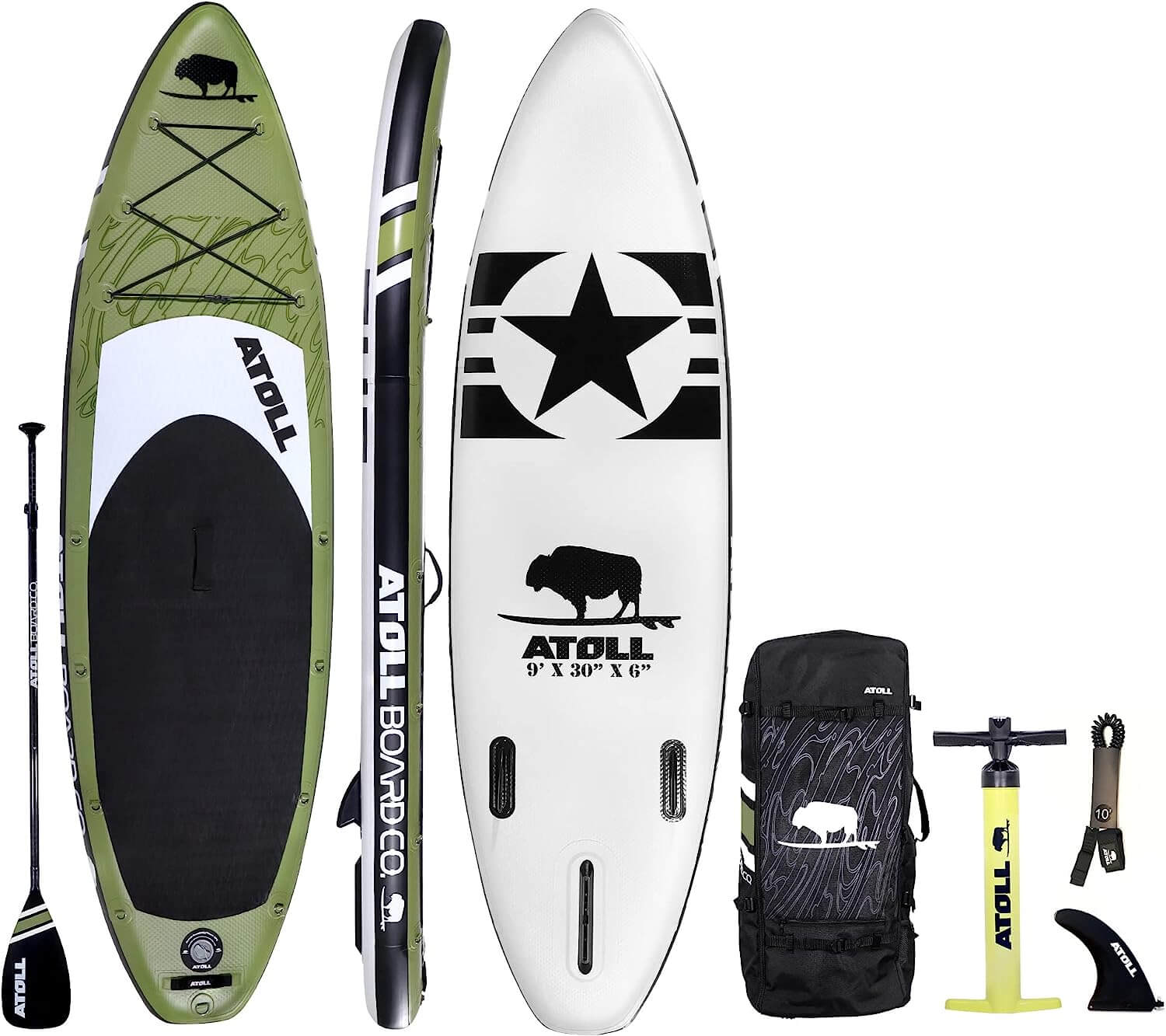 Atoll 11' Foot Inflatable Stand Up Paddle Board 