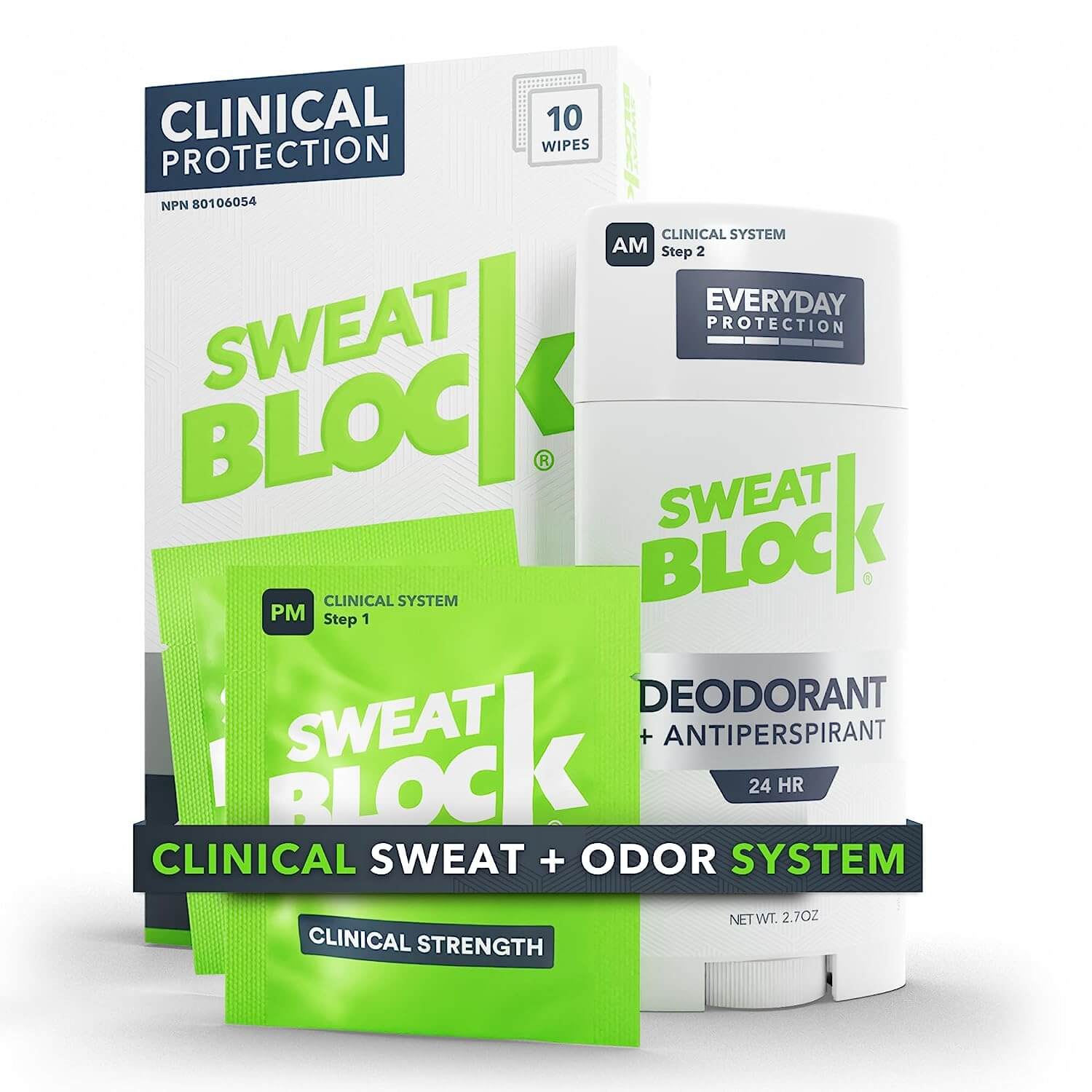 SweatBlock Antiperspirant and Wipes