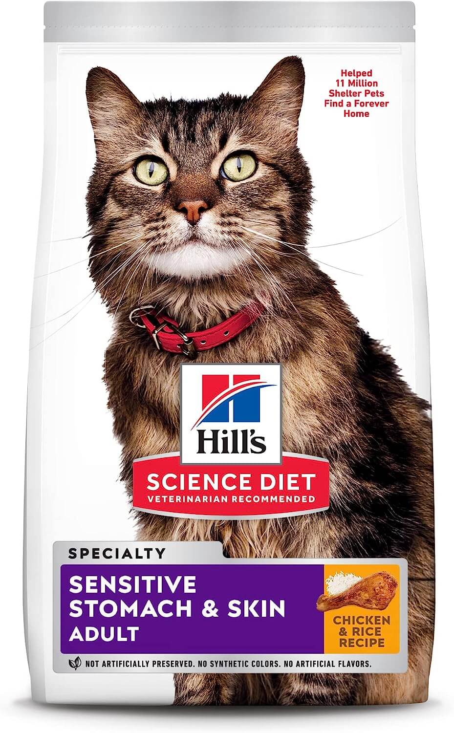 Hill's Science Diet Dry Cat Food for sensitive stomach
