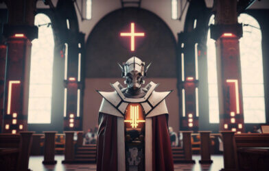 Robot priest in the church of the future