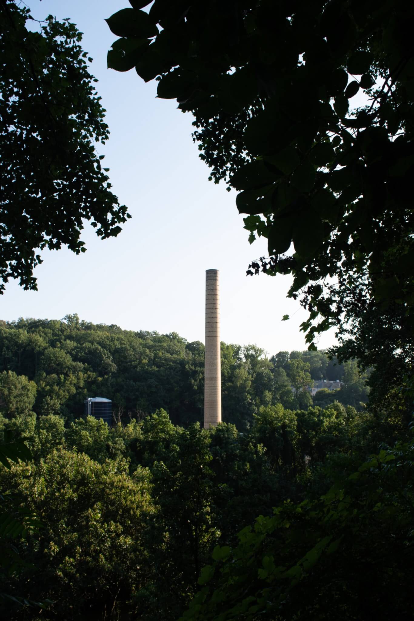 Historical Bancroft mills smoke stack in Wilmington, DE 