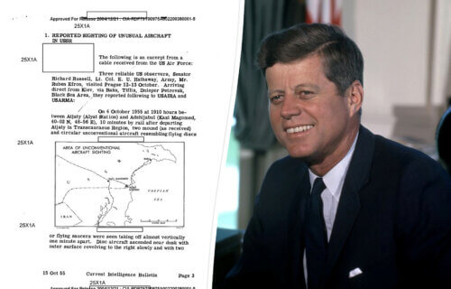 President John F. Kennedy and newly released documents related to his assassination.