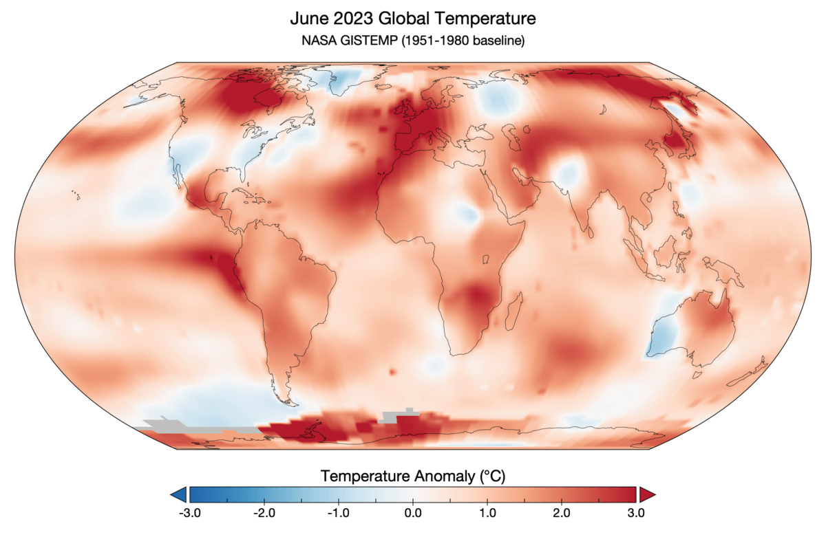temperature map June 2023