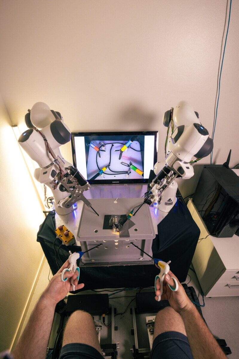 Robotic surgical device using surgeon's feet
