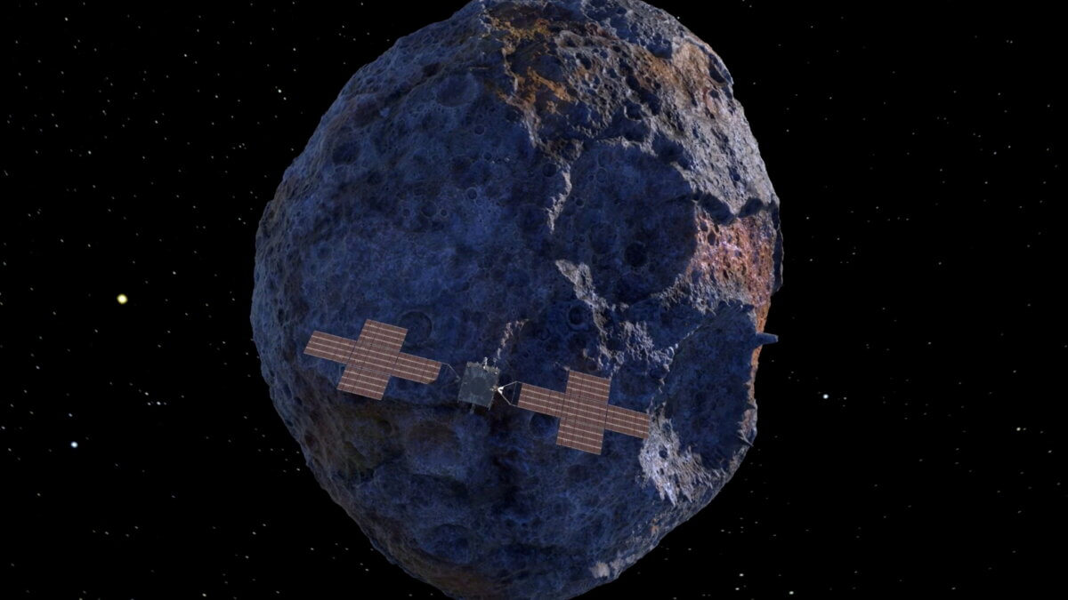 Ilustrația asteroidului 16 psiho. 