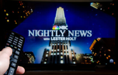 Someone watching NBC's "Nightly News with Lester Holt"