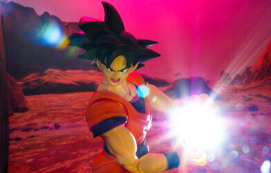 Action figure of Sun Goku from "Dragon Ball Z"