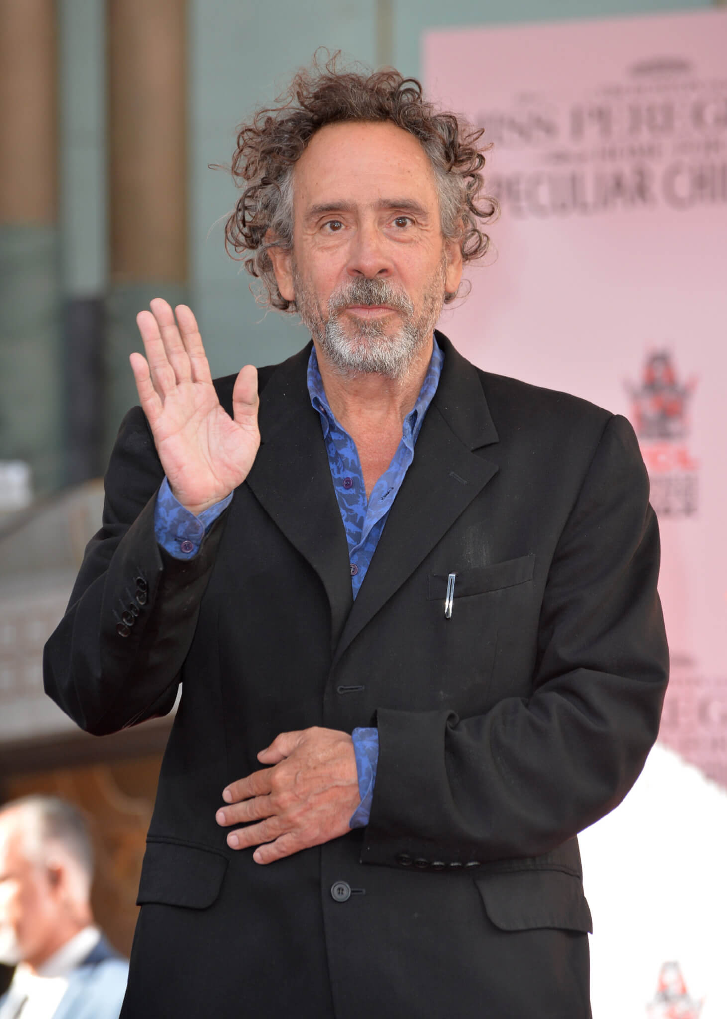 Tim Burton at the TCL Chinese Theatre, Hollywood, in 2016