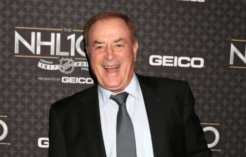 Al Michaels at The NHL100 Gala at Microsoft Theater in 2017