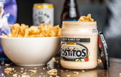 Tostitos Salsa con Queso and tortilla chips