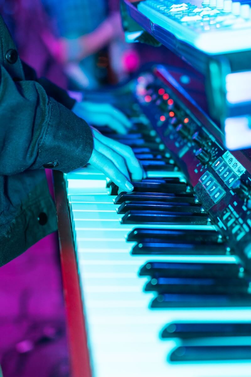Person playing the keyboard