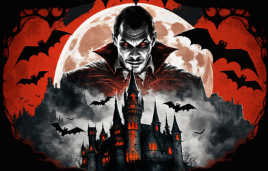 Dracula and a haunted castle