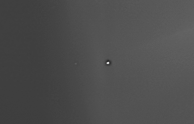 Earth and Moon seen by Mars Express.