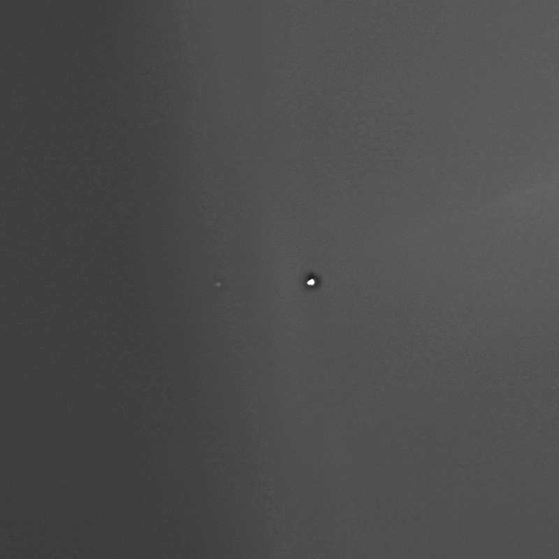 Earth and Moon seen by Mars Express.