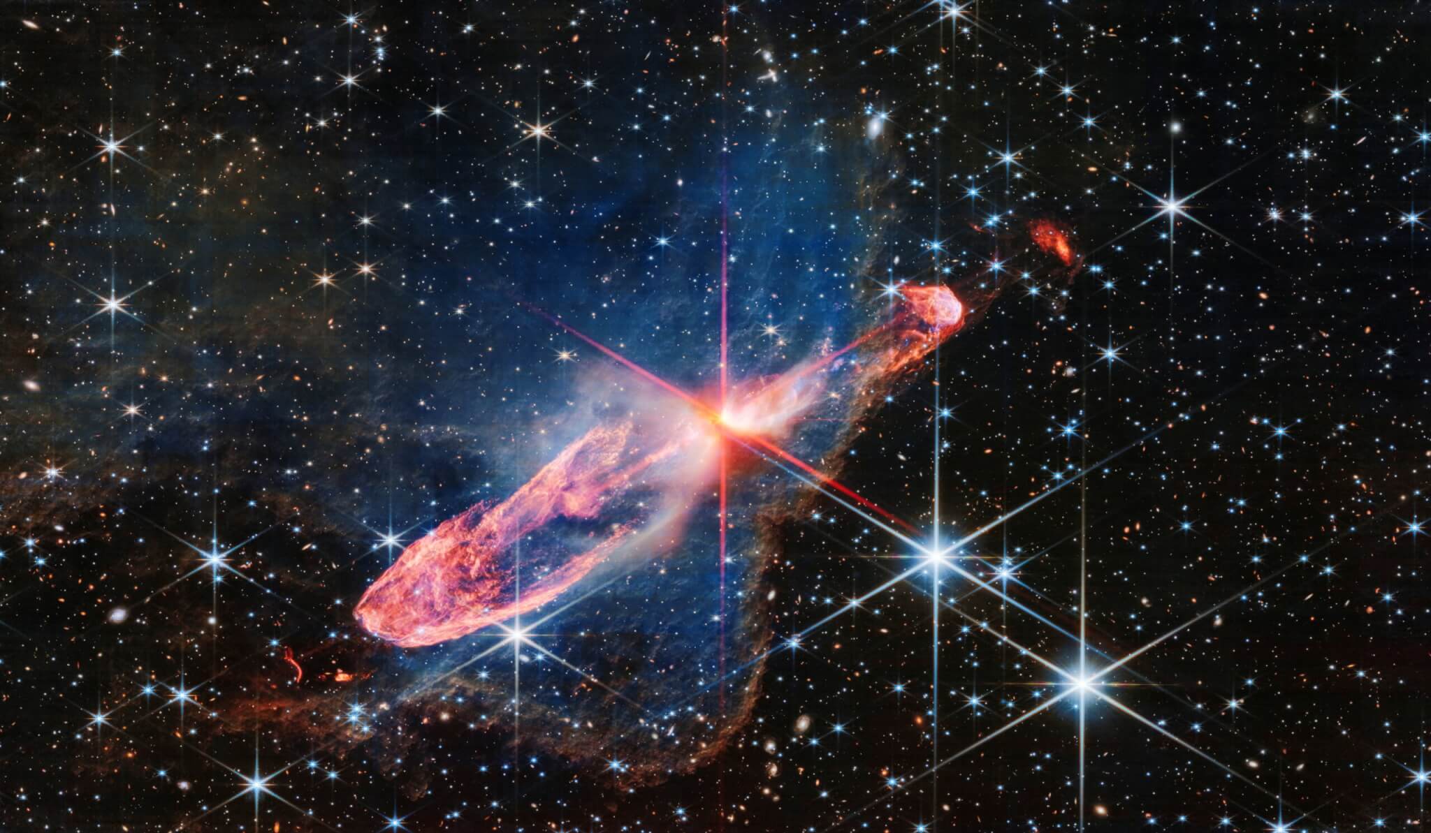 tightly bound pair of actively forming stars, known as Herbig-Haro 46/47