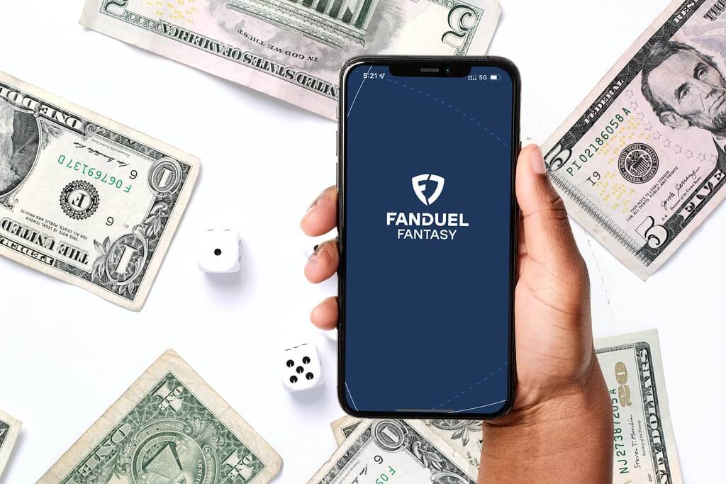 FanDuel fantasy sports app on a mobile phone