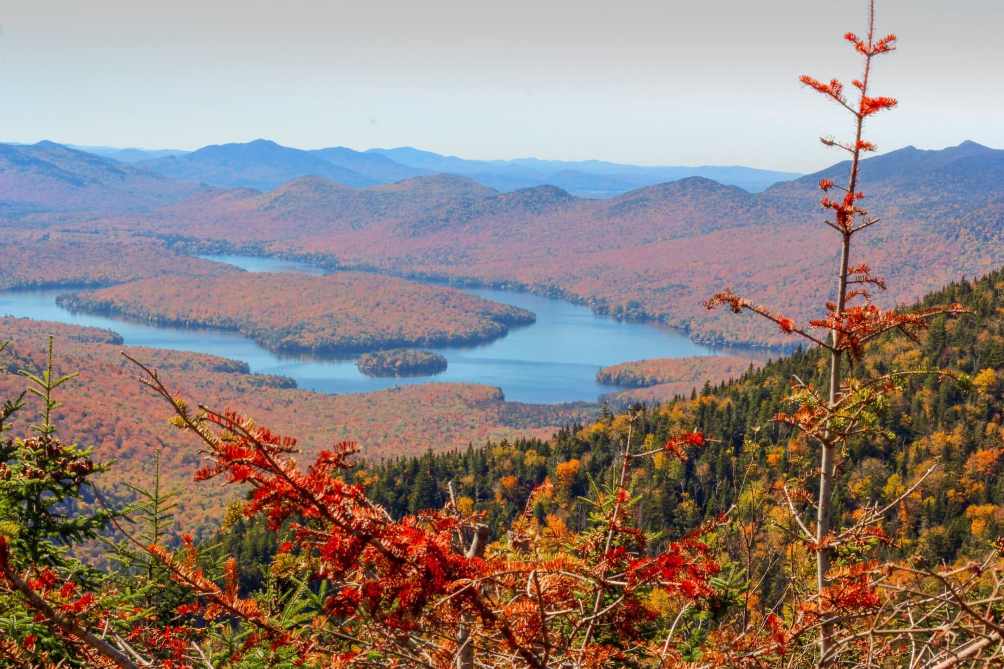 The Adirondack Mountains during fall 