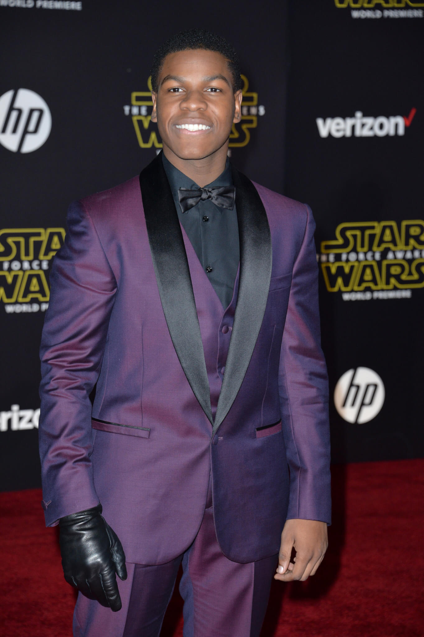 John Boyega at the world premiere of "Star Wars: The Force Awakens" in 2015