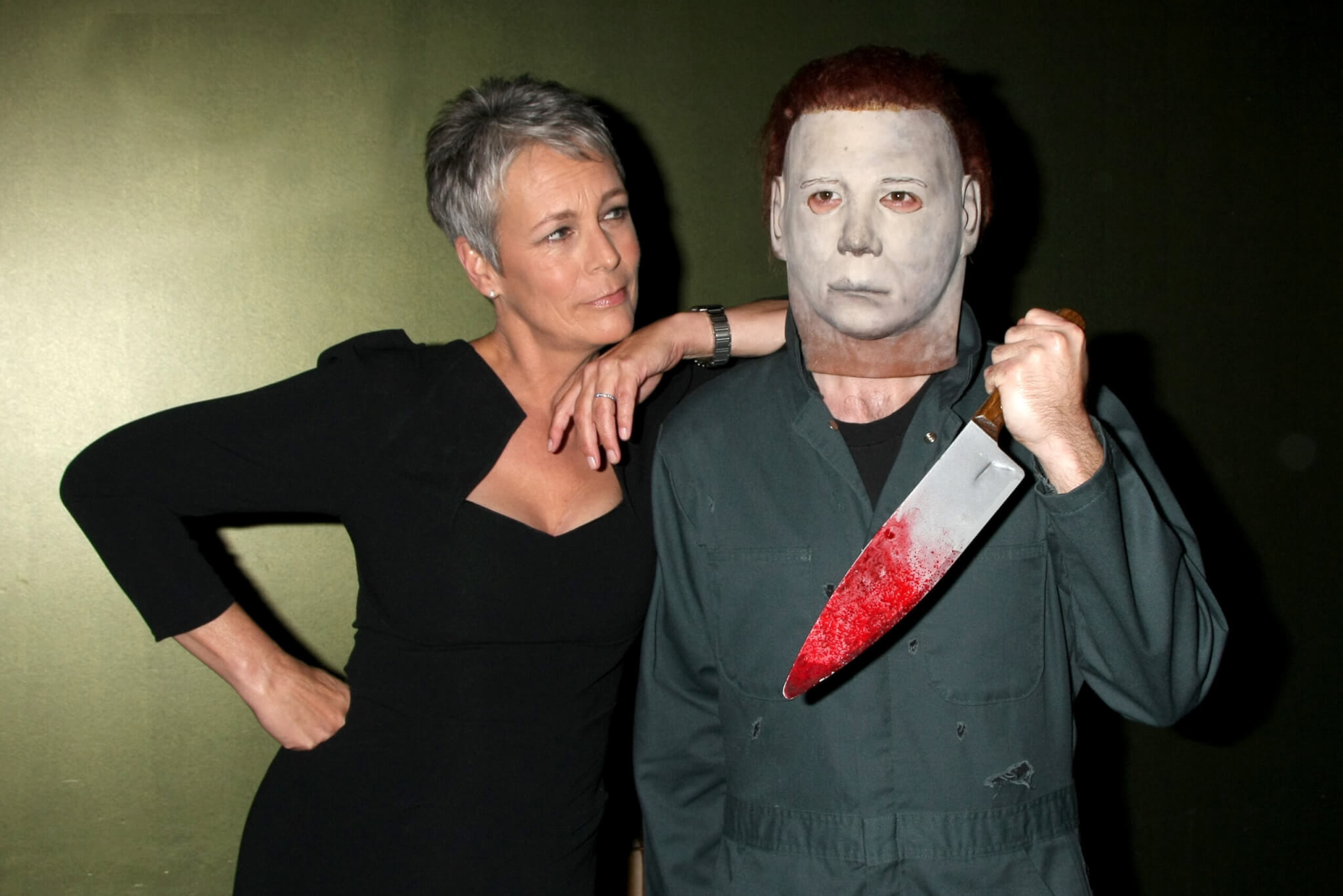 Jamie Lee Curtis & "Michael Myers" Costumed Guest at the sCare Foundation Benefit in 2011