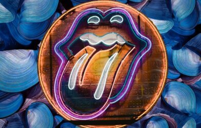The Rolling Stones logo neon sign