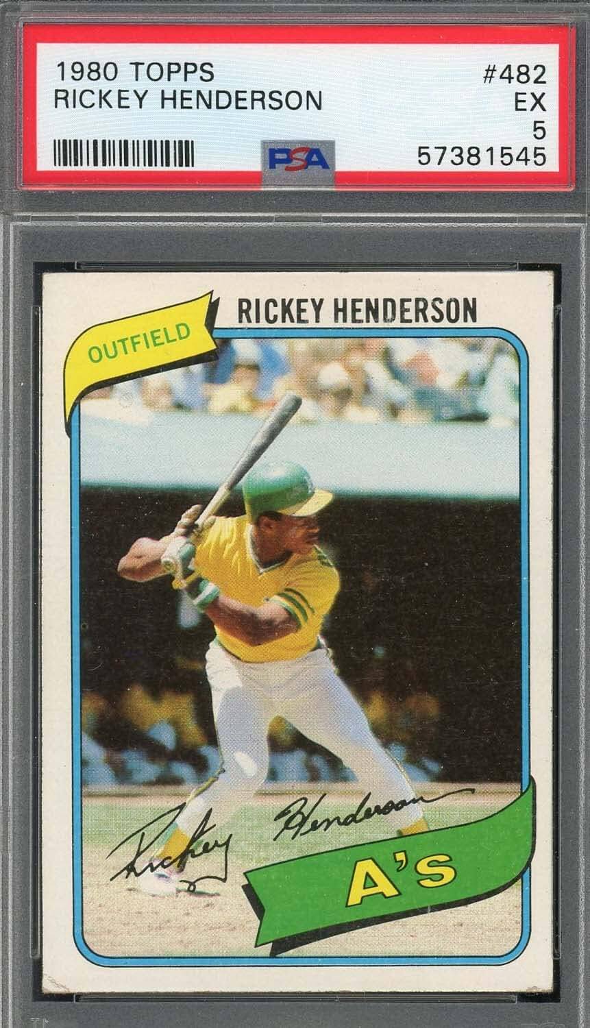 1980 Topps Rickey Henderson Rookie Card