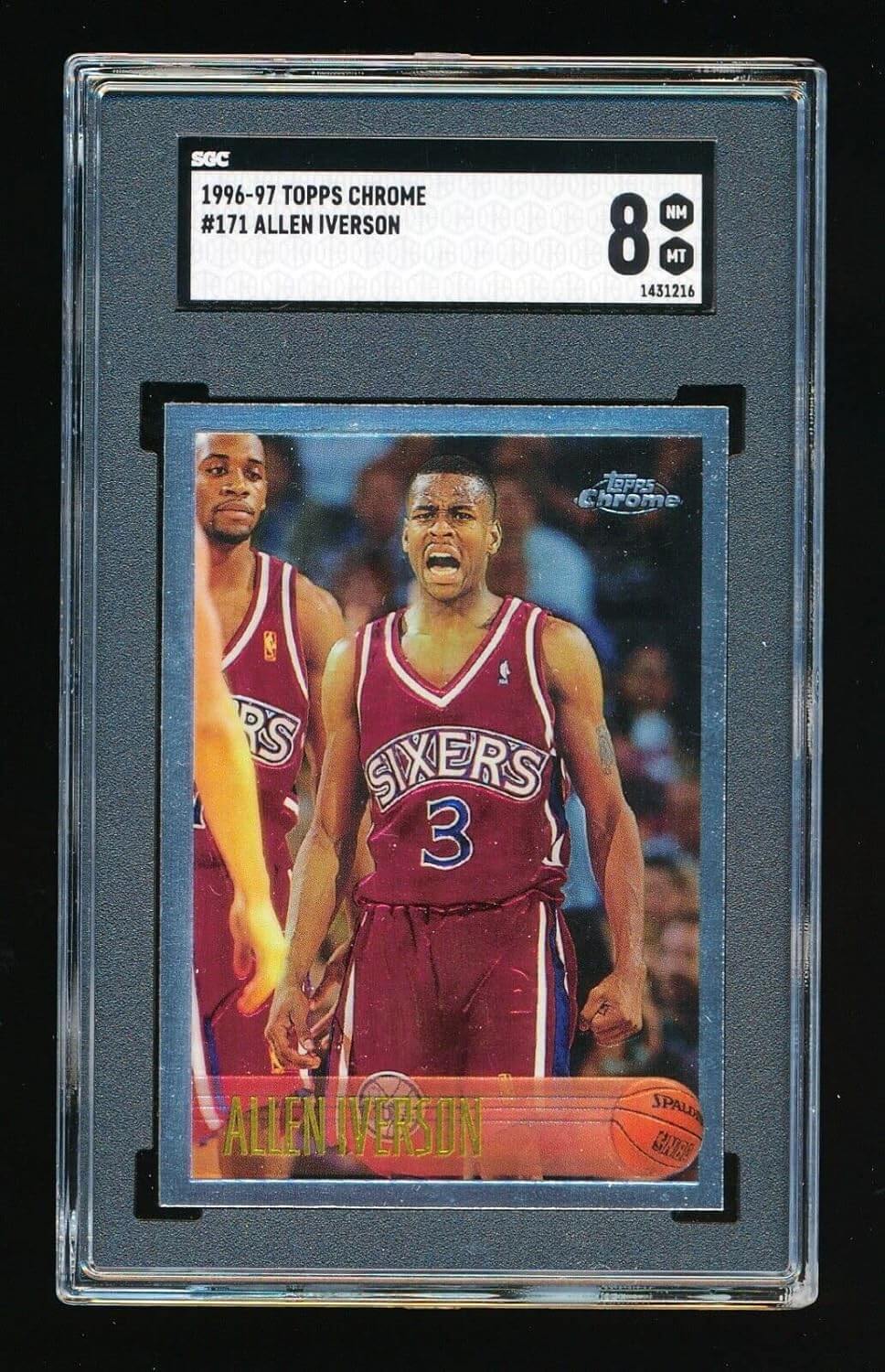 1996 Topps Chrome Refractor Allen Iverson Rookie Card