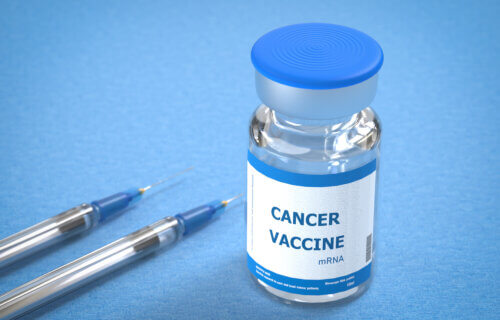 Bottle of Vaccine, treatment for Cancer