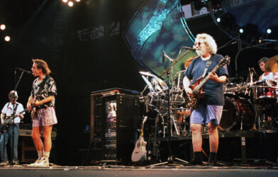 The Grateful Dead in concert in East Rutherford, New Jersey, on Sunday, August 3, 1994