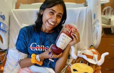 Ananya Bashyam, who has two sets of DNA in her body after her brother donated blood and bone marrow in July 2023 after she was diagnosed with blood cancer lymphoblastic leukemia.