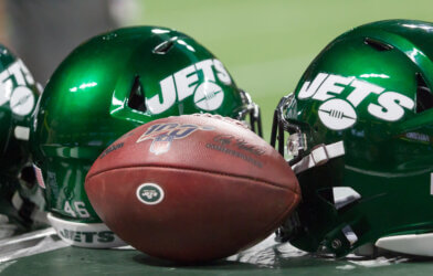New York Jets helmets and ball