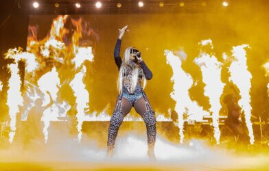 Mary J. Blige on stage in 2022