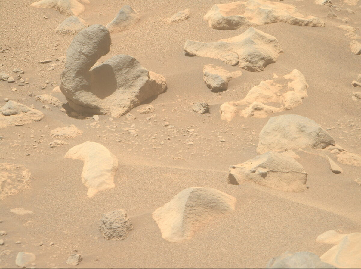 A Mars rock that some say looks like a male appendage.
