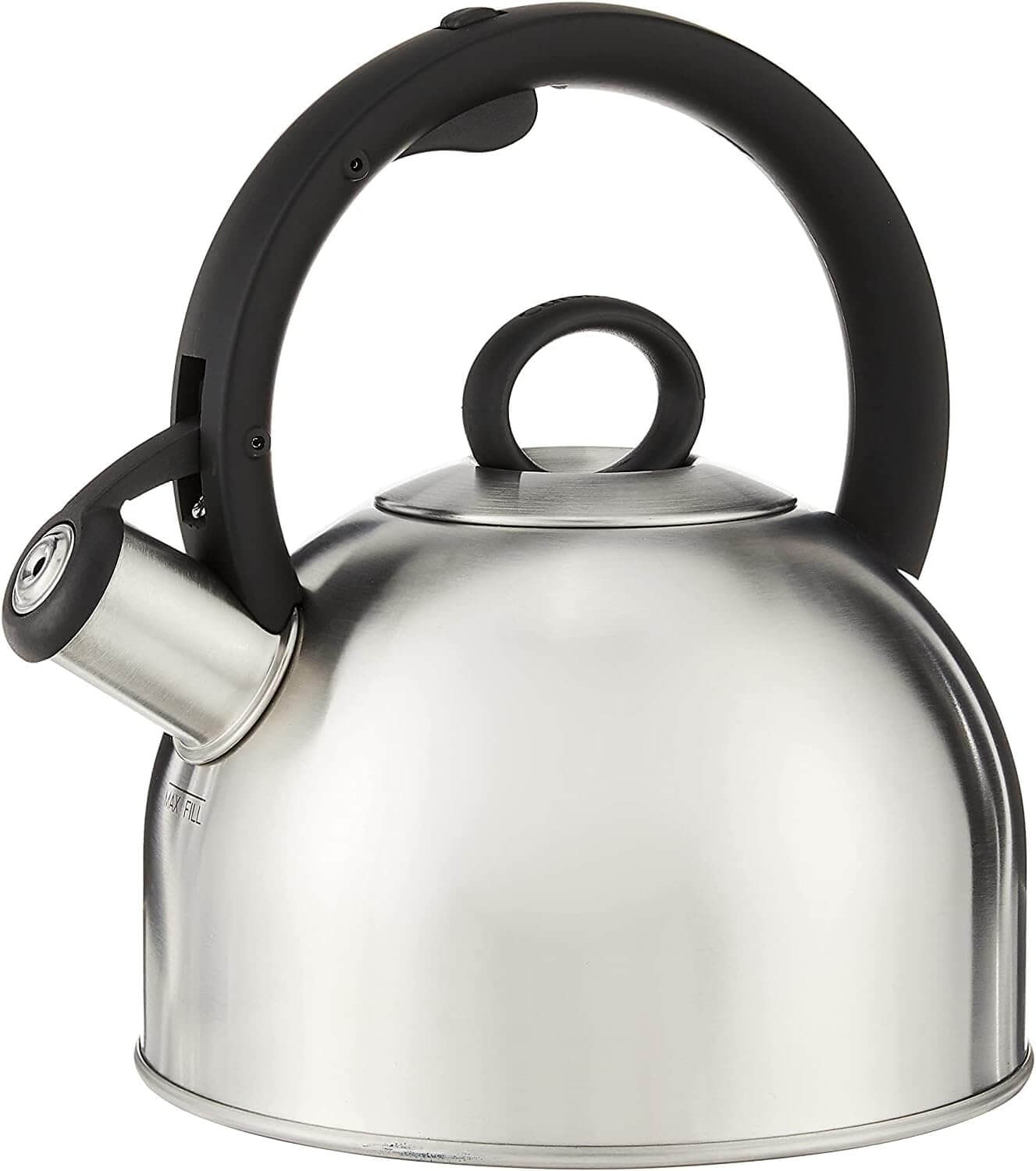 OXO Brew Classic Traditional Brushed Stainless Steel Tea Kettle Pot, Silver